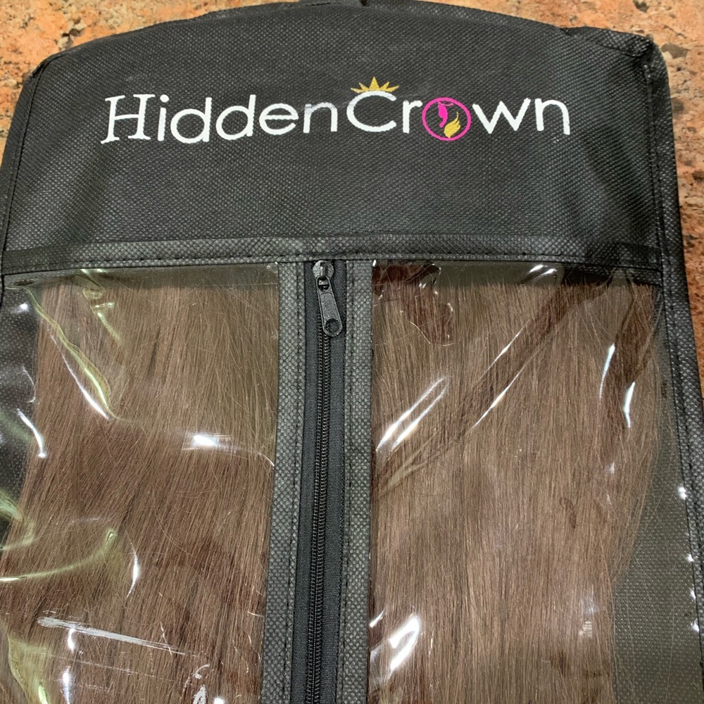Hidden crown human hair extensions